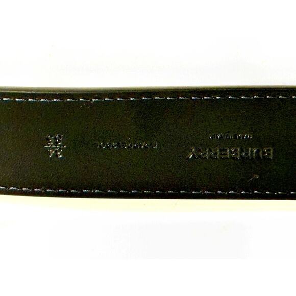 Burberry Reversible Check Belt Charcoal / Silver Mens  SIZE 34 WIDTH 35mm NWT - Picture 5 of 6